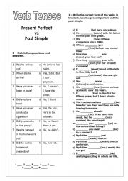 English Worksheet: Present Perfect VS Past Simple