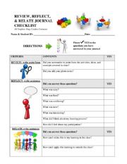 English Worksheet: Authentic Assessment Instument