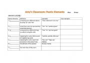 English Worksheet: rhyming fun in poetry
