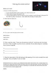 English Worksheet: Three ways the universe could end - video lesson about physics
