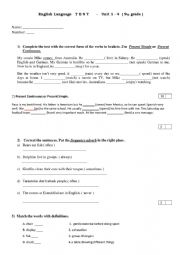 English Worksheet: Test