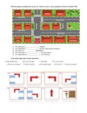 English Worksheet: asking directions