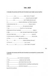 English Worksheet: Present and Past Tense exercises, adjectives vs adverbs exercises