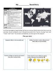 English Worksheet: My USA-Bound Story (Narrative Writing) 