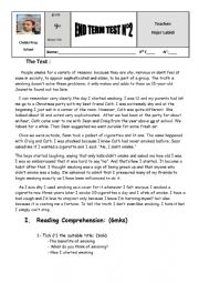 English Worksheet: full term test 2