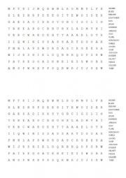 English Worksheet: heroic fantasy wordsearch