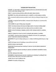 English Worksheet: vocabulary