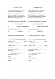 English Worksheet: A1 listening personal information