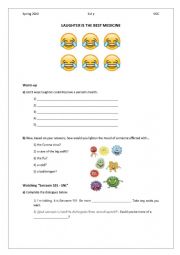 English Worksheet: Laughter is the best medicine!