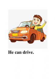 English Worksheet: Can or can`t, sentences and pictures (part 2)