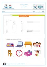 English Worksheet: School objects