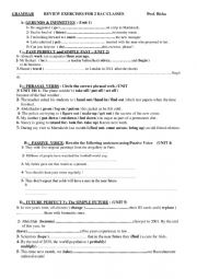 English Worksheet: GRAMMAR REVIEW FOR 2nd year Bac MOROCCO