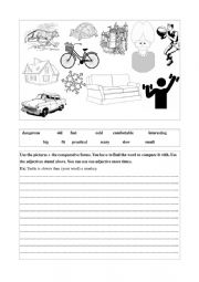 English Worksheet: Comparative forms game