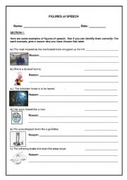 English Worksheet: Figures of Speech worksheet