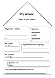 English Worksheet: My school