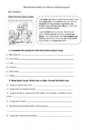 English Worksheet: personal information