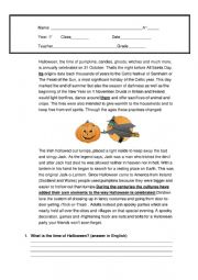 English Worksheet: Test High school 2nd grade