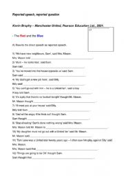English Worksheet: Reported speech worksheet