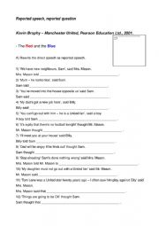 Reported speech worksheet