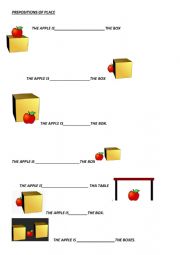 Prepositions of place