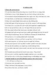 English Worksheet: IF ZERO & ONE