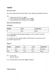 English Worksheet: Present Simple - Theory and Exercises