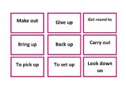 Phrasal Verbs memory cards (I)