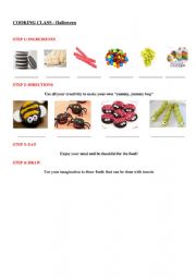English Worksheet: cooking class halloween
