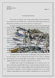 English Worksheet: Press freedom and Democracy