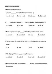 Subject Verb Agreement