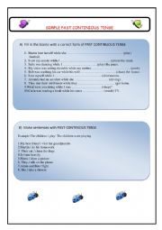 English Worksheet: Sımple Past CONTINIOUS