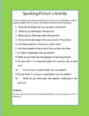 Speaking Pictures Activity