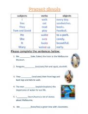 English Worksheet: present simple worksheet