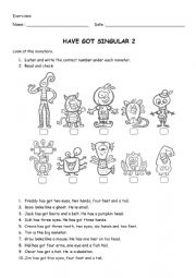 English Worksheet: Have Got 