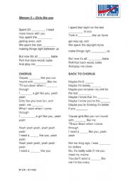 Maroon 5 - Girls like you song and n…: English ESL worksheets pdf & doc