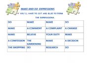 MAKE AND DO EXPRESSIONS PUZZLE