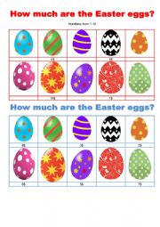 English Worksheet: Pair work - How much are the Easter eggs?