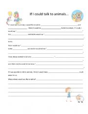 If I Could Talk to Animals speech/writing outline