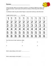 English Worksheet: Dice activity