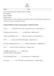 English Worksheet: Conditional sentence
