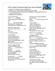 English Worksheet: Lava Song - Past Simple Revision
