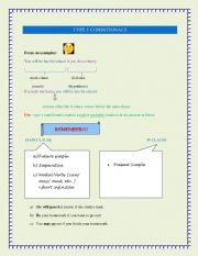 English Worksheet: Type 1 Conditionals