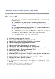 English Worksheet: Death penalty discussion exercise