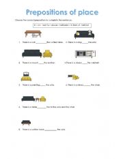 Prepositions of place