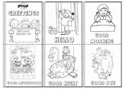 English Worksheet: MINI BOOK GREETING