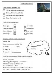 English Worksheet: Aladdin song