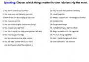 Things matter in your relationship the most
