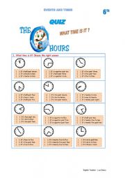 English Worksheet: WHAT TIME IS IT