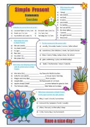 Simple Present Statements