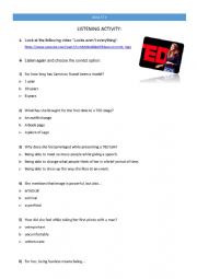 English Worksheet: Listening activity